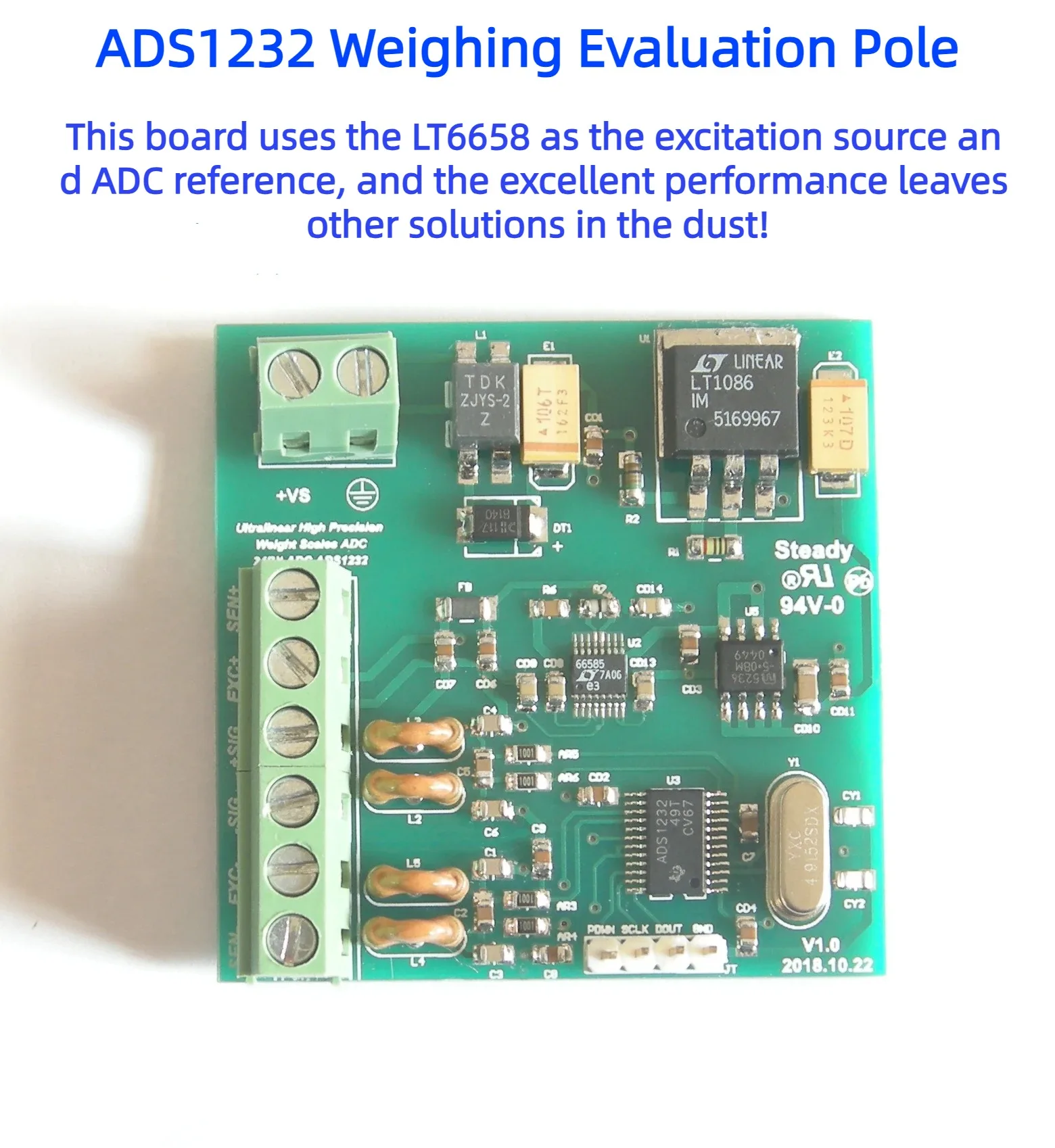 ADS1232 Weighing Evaluation Board