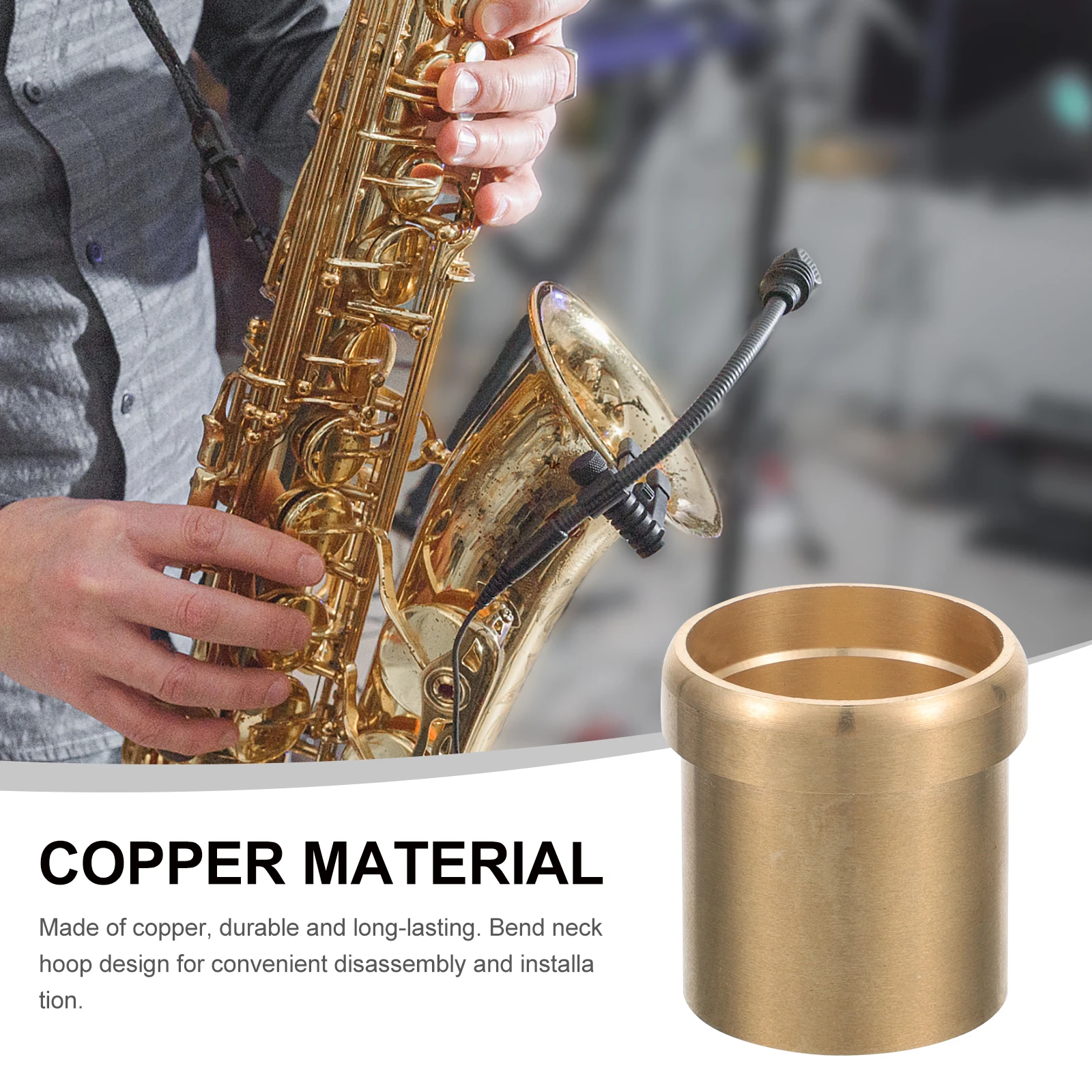 

Saxophone Bent Neck Socket Upgrade Part Brass Bend Accessories Clamp Hoop Metal