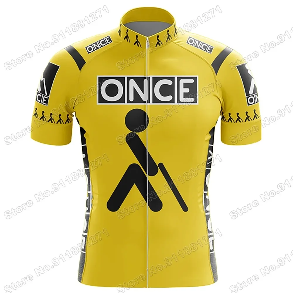 2024 Retro Once Team Cycling Jersey Set Mens Summer Bicycle Clothing Road Bike Shirts Suit Bicycle Bib Shorts MTB Ropa Maillot
