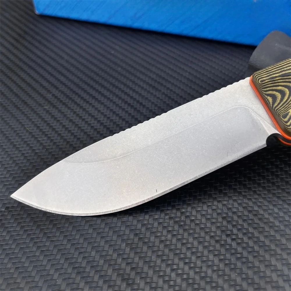 المخفية كانيون هنتر BM 15002 مستقيم مقبض سكين 3.54 "شفرة مثبتة الصيد سكينة سرفايفل G10 مقبض مع غمد أداة خارجية