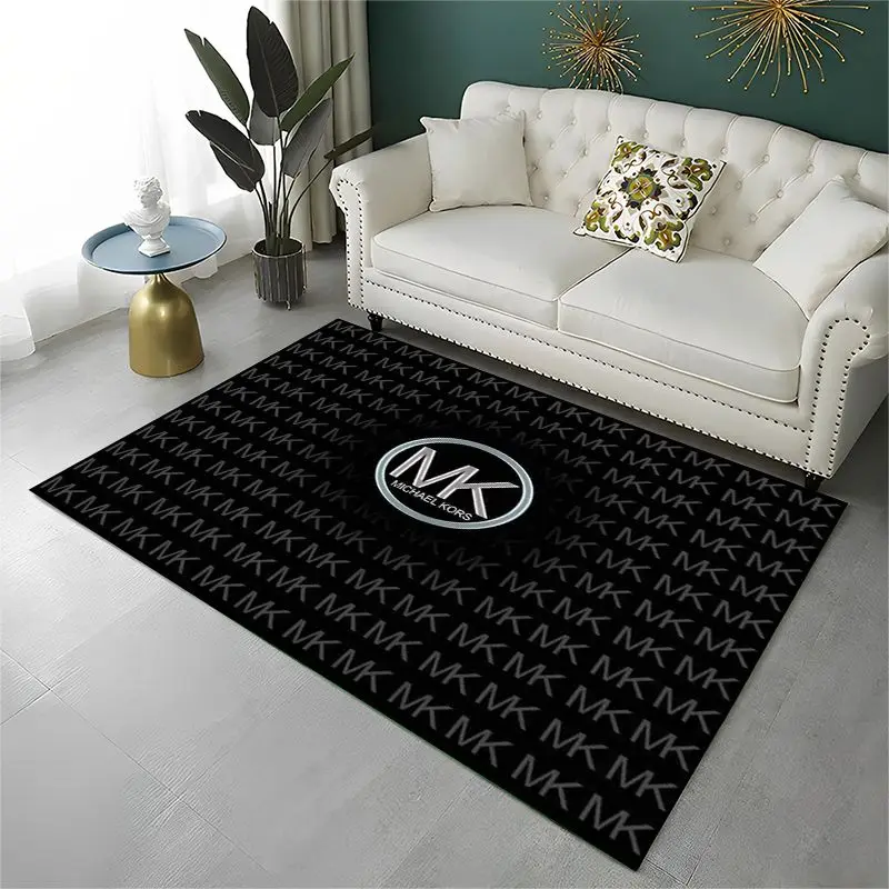 Classic M-Michael-Kors Logo Non-Slip Area Rug for Living Room,Bedroom,Playroom,Soft Carpet Floor Mat Home Decor Rug  Room