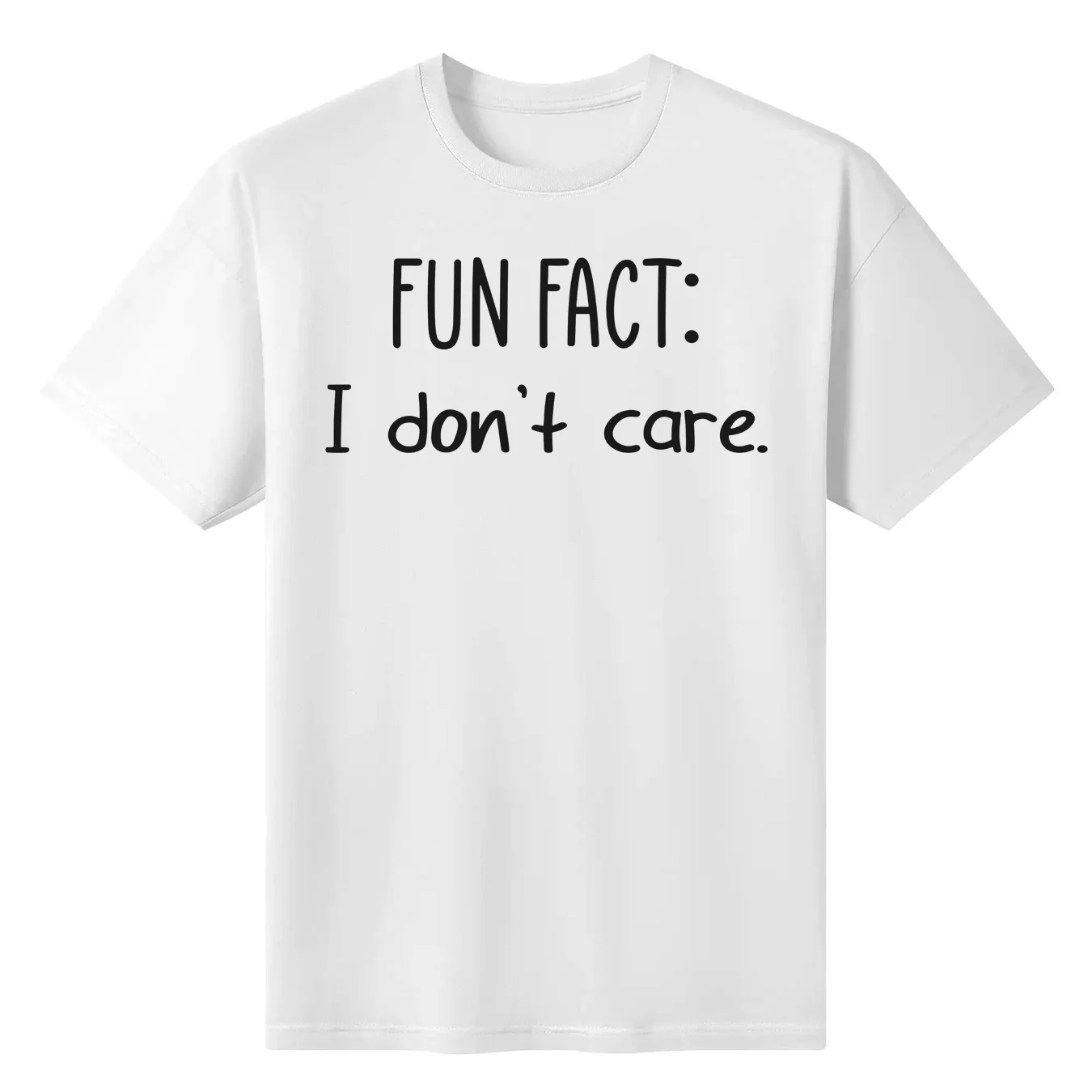 

Women Fun Fact L Don't Care T Shirt Funny Sayings Antisocial Tee