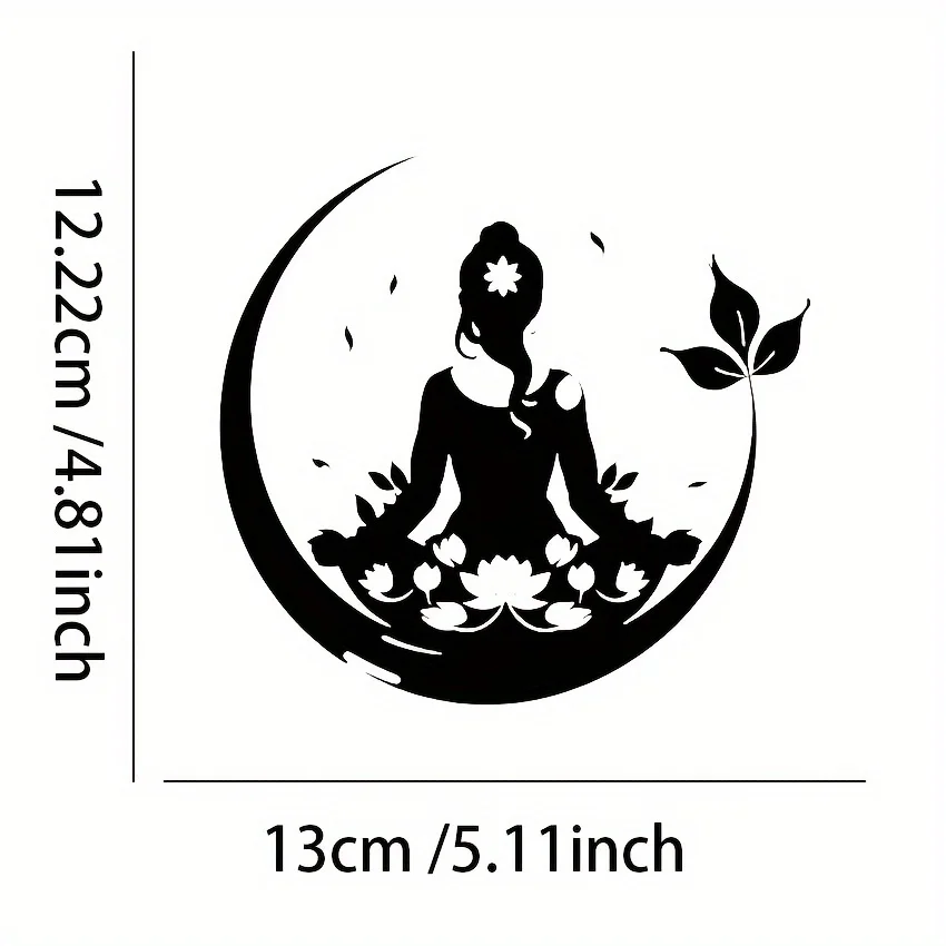 Chakra And Peace-Loving Atmosphere Stickers, Waterproof Removable Vinyl Decals for Cars, Mandala Stickers, Laptop Decorations view 2