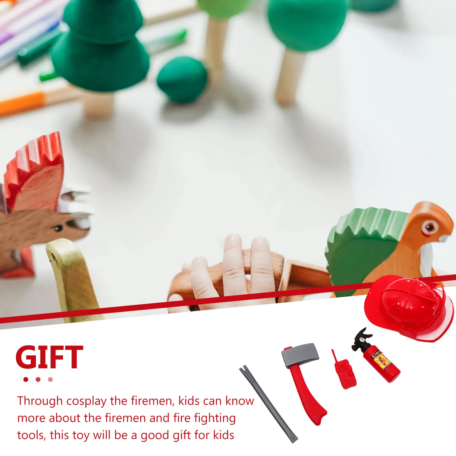 

Firefighting Costume Fireman Dress up for s Role Play Firemen Pretend Cosplay Hat Firefighter Red Hats Child