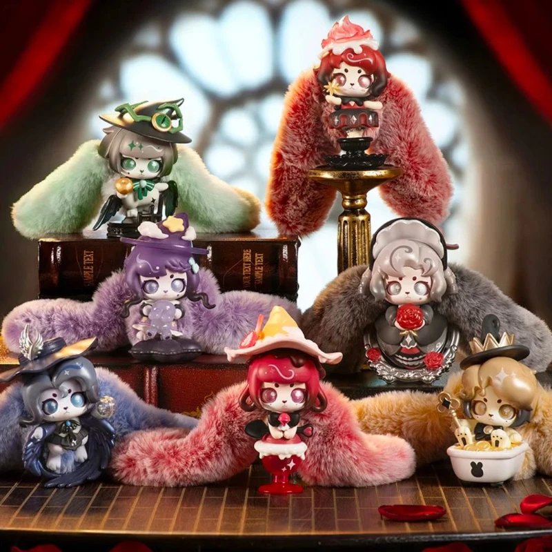 

Cup Rabbits Wanted Witch Series Blind Box Cute Rabbit Doll Kawaii Toy Bag Charm Keychian Desktop Ornament Mystery Box Gift