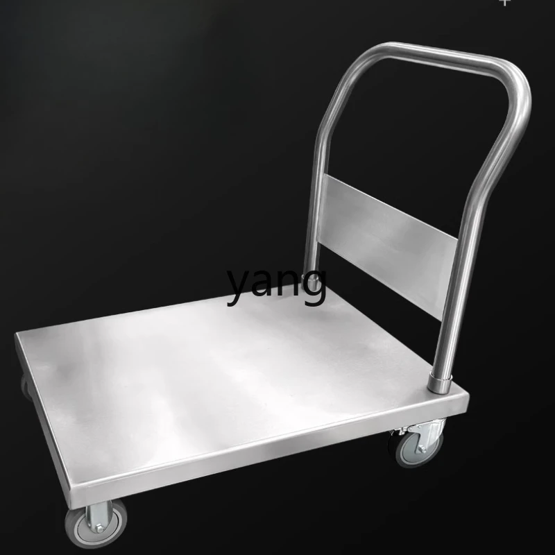 

YHM Cart for Carrying Goods Stainless Steel Tray Warehouse Handling