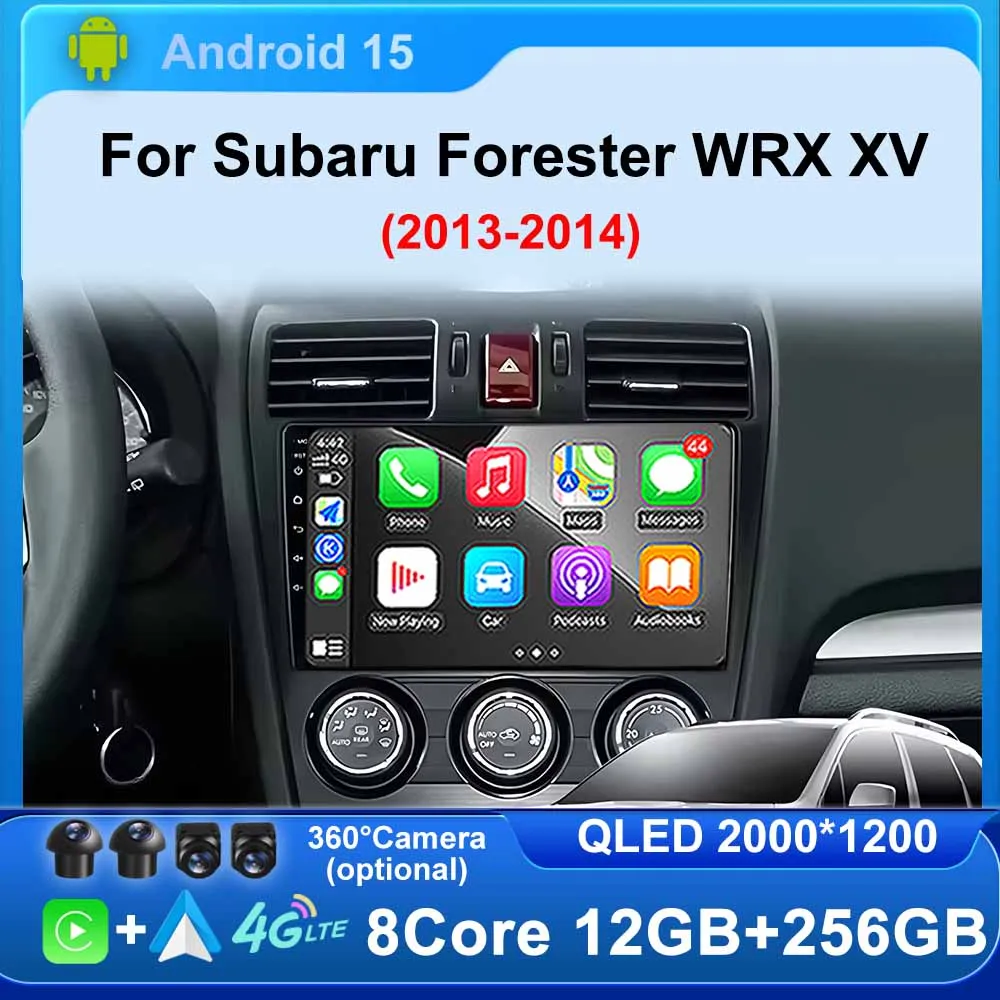 

9'' For Subaru Forester WRX XV 2013-2014 Android Auto Car Radio Navigation GPS Multimedia Player Stereo Carplay 360 Camera WIFI