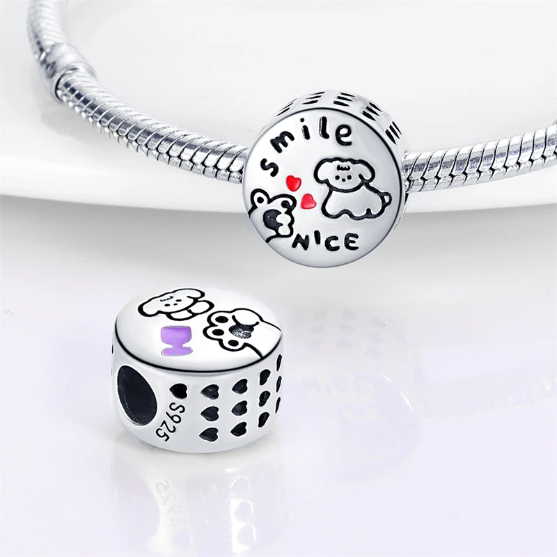 

Charms Plata 925 Cute Pet Beads Fit Original 925 Bracelets Charms for Women Jewelry DIY Making Gifts