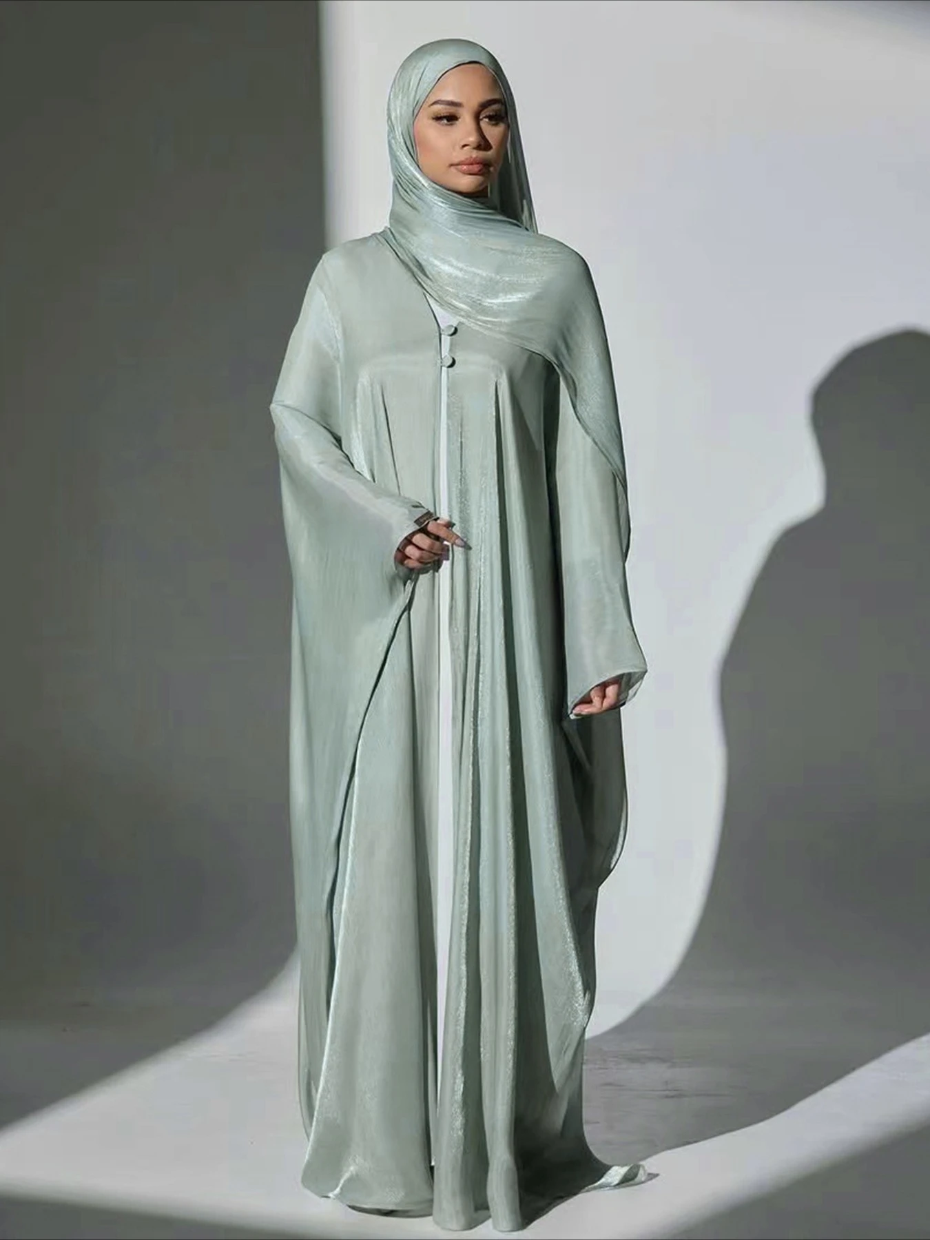 

Eid Women Abaya Inner Dress Scarf 3 Piece Set Muslim Dubai Vestidos Largos Party Caftan Jalabiya Ramadan Kaftan Arab Robe 2025