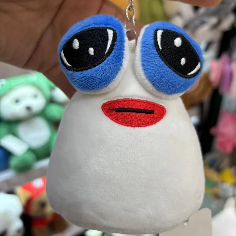 Hot 10cm Game My Pet Alien Pou Plush Keychain Furdiburb Emotion Alien Plushie Stuffed Animal Pou Doll for Kids Birthday Gifts