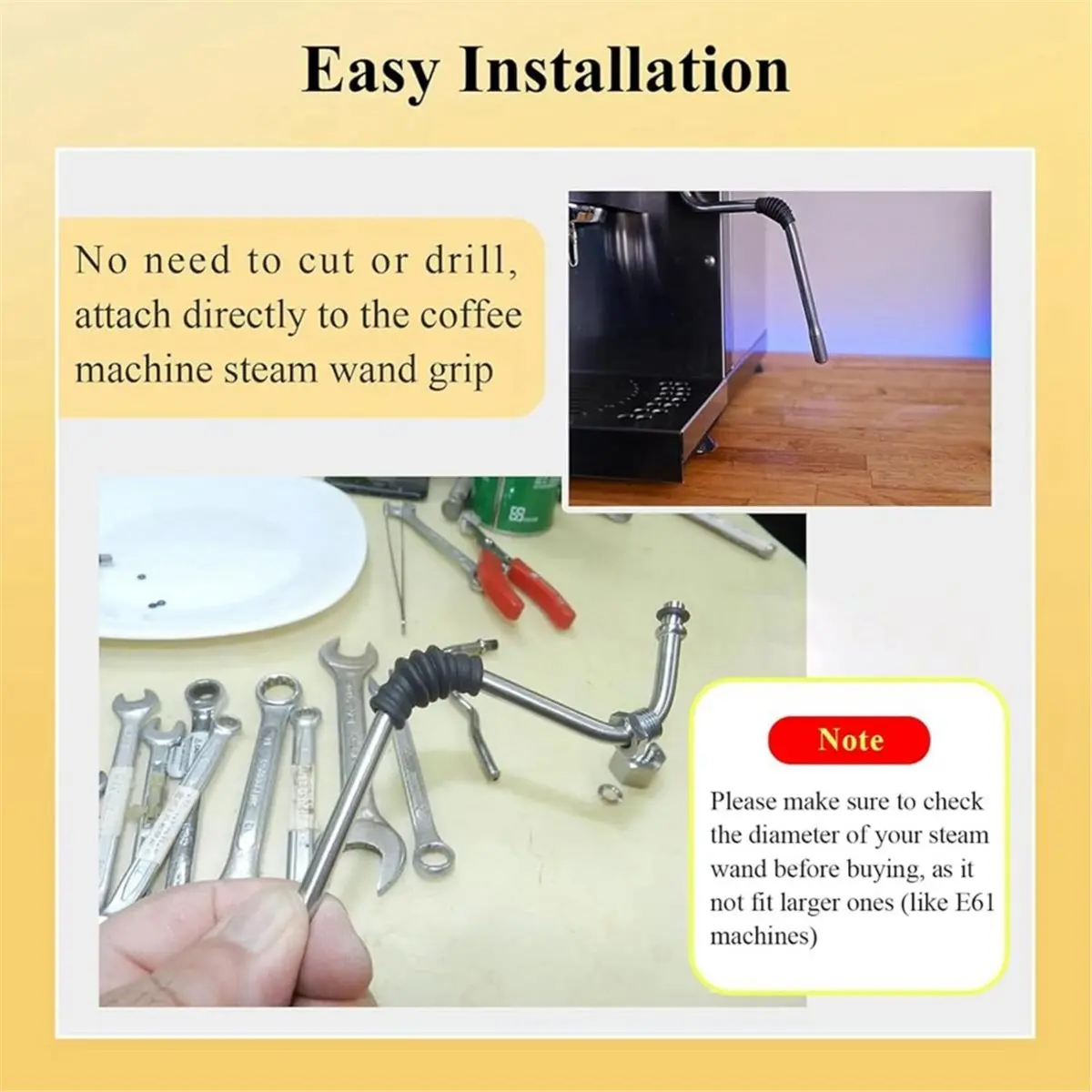 【COUNTDOWN DEAL】 2 Pcs Coffee Machine Steam Wand Rubber Cover/Elbow Pipe, Finger Guard Sleeve for Steam Arm Wand