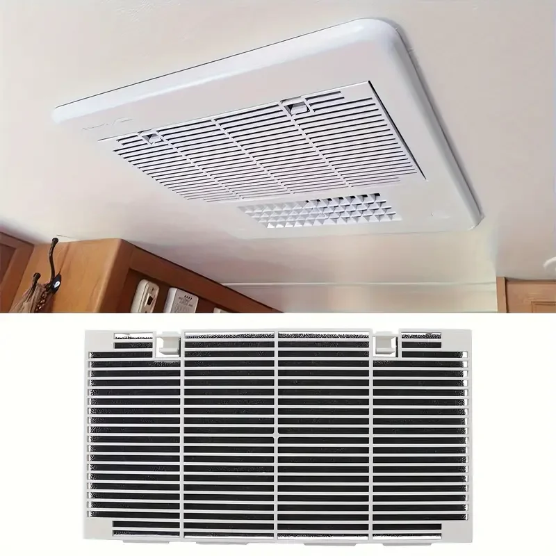 RV AC Ducted Grille with Filter Screen Conditioner Vent Cover Replacement for 3104928.019 RV Air Outlet Accessories