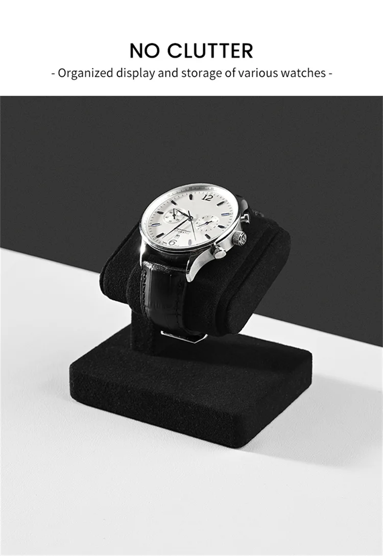 Oirlv Wrist Watch Display Stand Microfiber Watch Storage Rack Necklace Bracelet Organizer Rack Bangle Watch Holder Showcase Rack