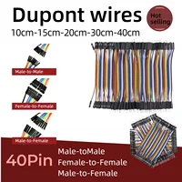 Línea Dupont 10CM 20CM 30CM 40Pin macho a macho + macho a hembra y hembra a hembra Cable de puente Dupont para Arduino DIY