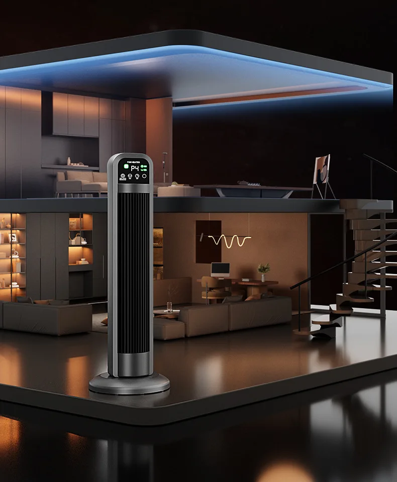 سخان غرفة المكتب المنزلي العمودي، تسخين سريع، ترموستات، سخان مروحة كهربائي مدمج موفر للطاقة لغرفة النوم والحمام