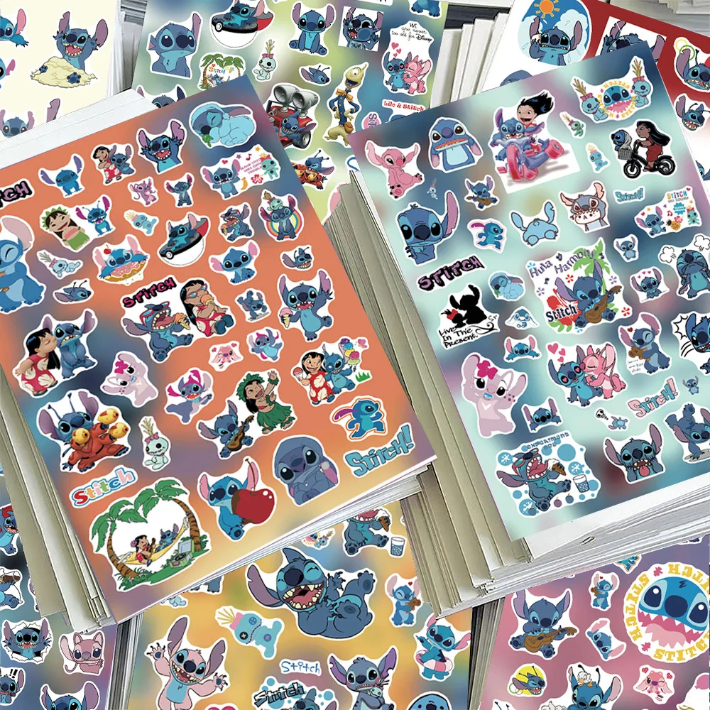 8Pcs/set New Disney Cartoon Stitch Tattoo Stickers Temporary Tattoos For Party Body Face Cute Tattoos Stickers Decoration Gifts