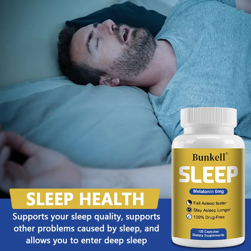 Melatonin 6mg with Vitamins,Promote Falling Asleep Quickly | Gluten Free Non-GMO Vegan | Dietary Supplement