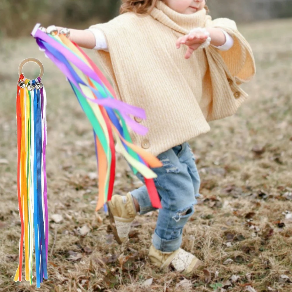 Campana de instrumento Musical para niños, anillo de cinta para bebé, reconocimiento de escucha, juguete sensorial Montessori, anillo de registro,