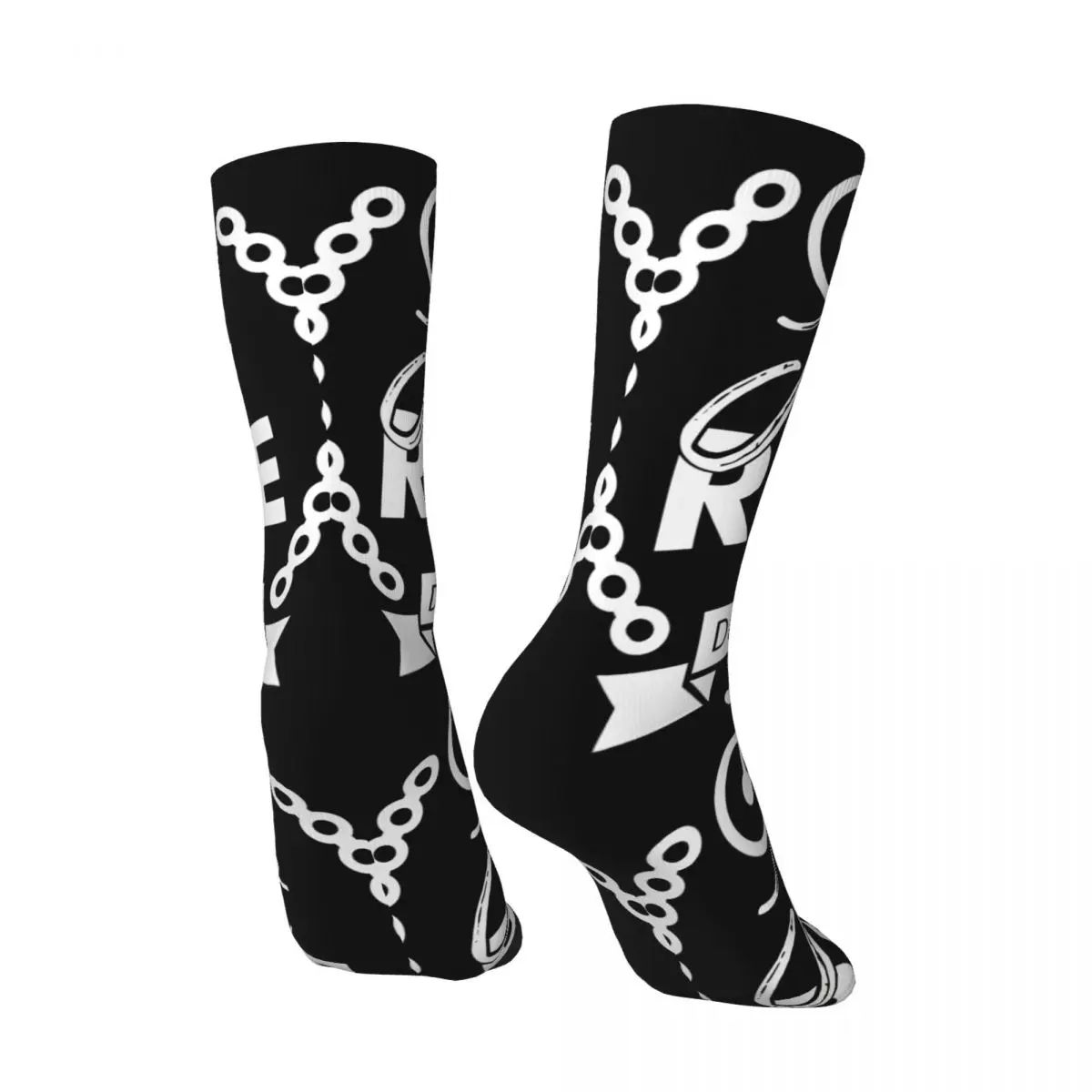 Crazy compression Downhill Bicycle - Just Ride Downhill Sock for Men Vintage Mountain Bike MTB Quality Pattern Crew Sock Casual