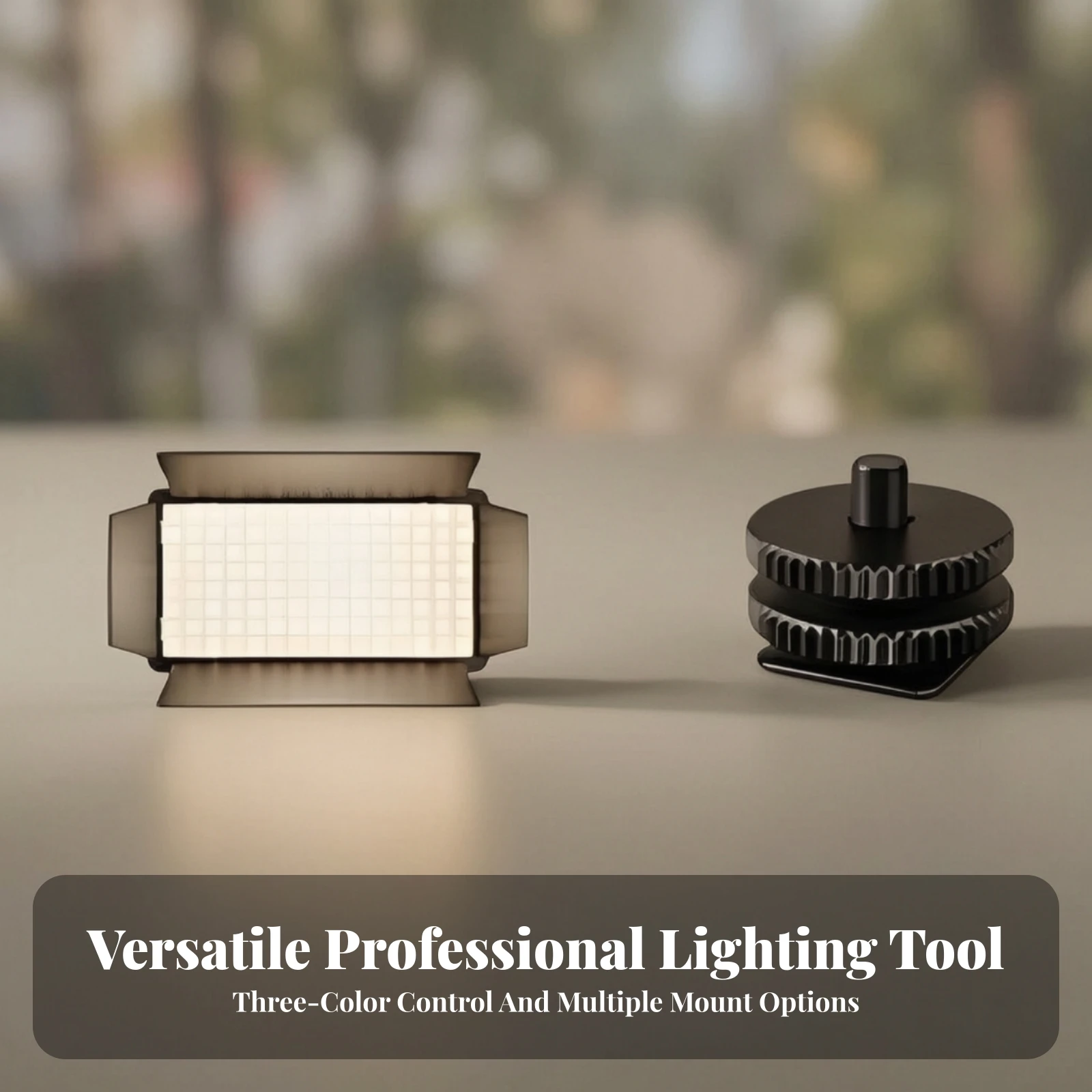 LED Panel Light with Barn Doors Rechargeable LED Fill Light with Barn Doors Lightweight Flicker-Flickerless for Photographers
