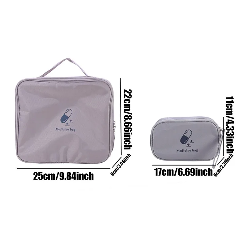 Portable Medicine Bag Travel First Aid Kit Medical Emergency Kits Organizer Outdoor Household Medicine Pill Storage Pouch