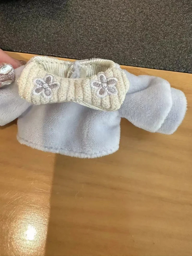 بيجامة قطيفة لطيفة لدمية الثعلب القطيفة من LinaBell مع مجموعة من 3 قطع من ملابس الدمى مع ربطة شعر #5