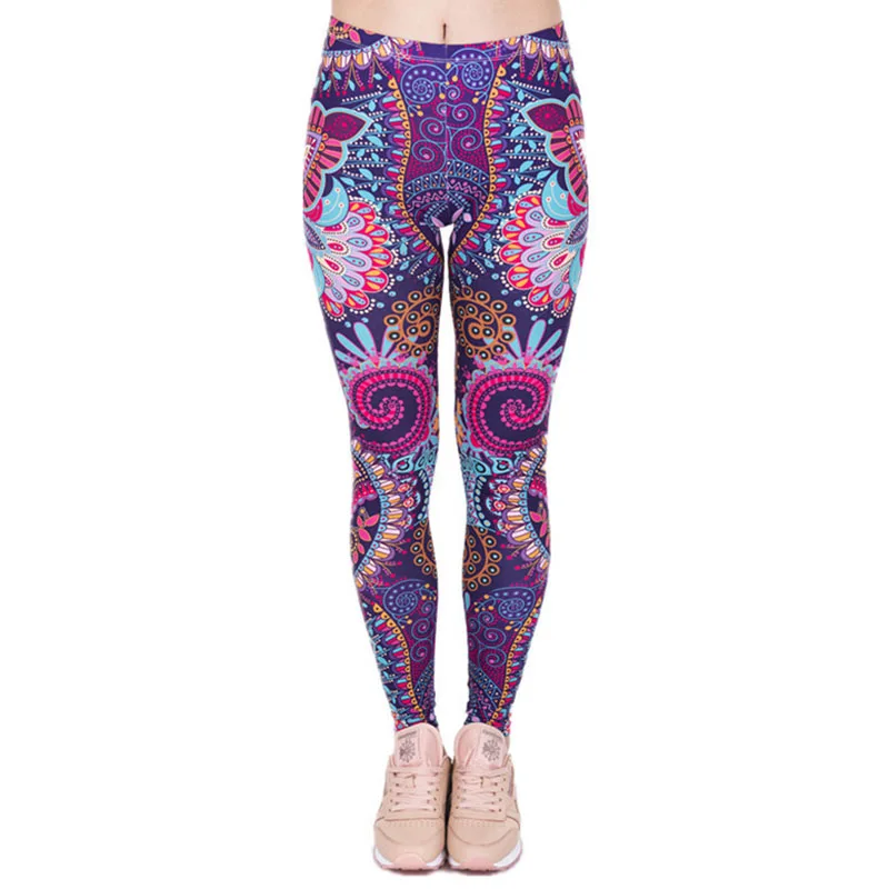 DeanFire Super Soft Stretch Mandala Flowers Print Fitness Leggings Sexy Silm Legins High Waist Trouser Women Pants