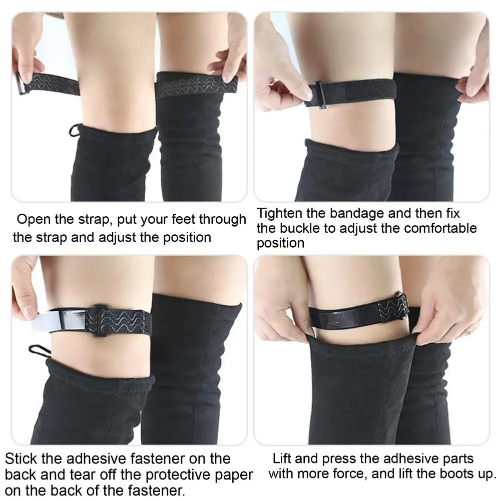 

1 Set Convenient High Boots Straps Invisible Adhesive Boot Straps Anti-slip Knee Boots Stickers Straps