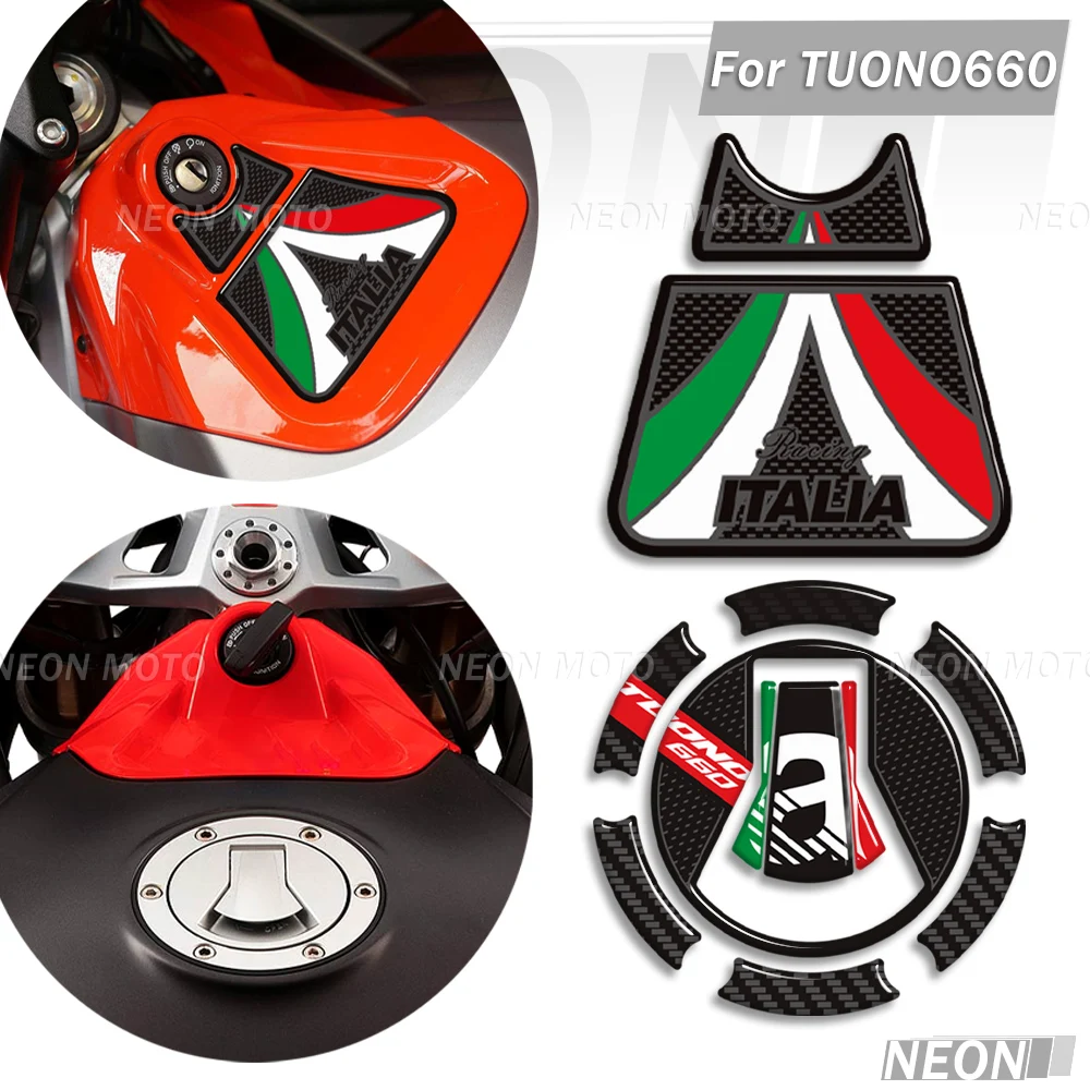 

For Aprilia TUONO660 TUONO 660 Factory Motorcycle Tank Pad Cap TankPad Gas Fuel Oil Kit Knee Fender Stickers Decals Protector