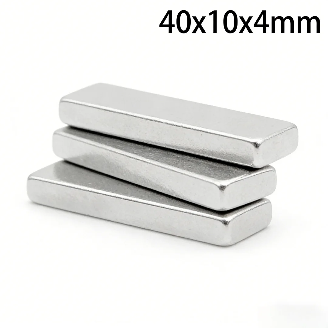 40x10x4mm Thick Sheet Powerful Magnets 40*10*4 Strong Block Magnets For Fridge DIY Building Scientific Craft Education 40x10x4