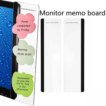 1Pcs Computer Monitor Memo Board Clip Left/Right Sticky Note Holder Message Board Panel For Desktop Office Desk Accessories Use