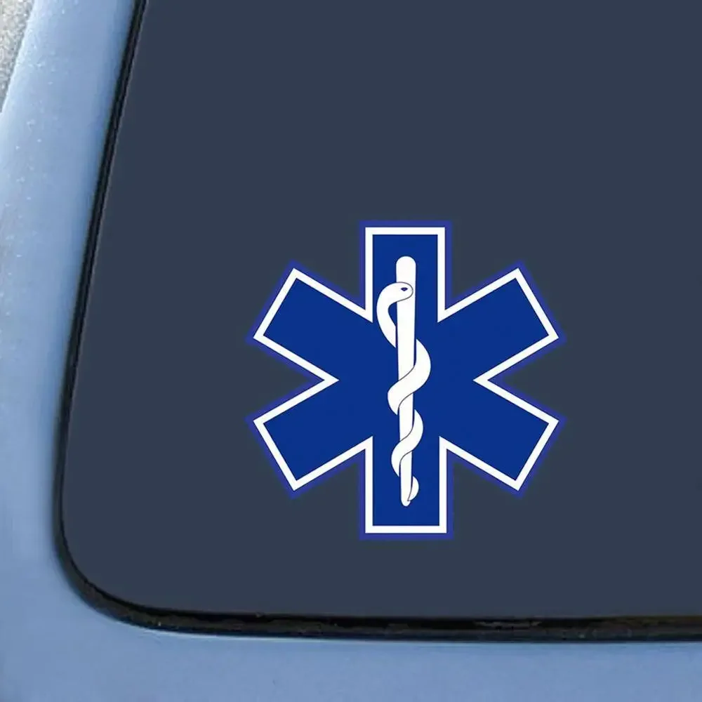 Car Stickers Amusing STAR OF LIFE Car Sticker Reflective The Tail of The Car Decal Decorative Accessories Creative Sunscreen