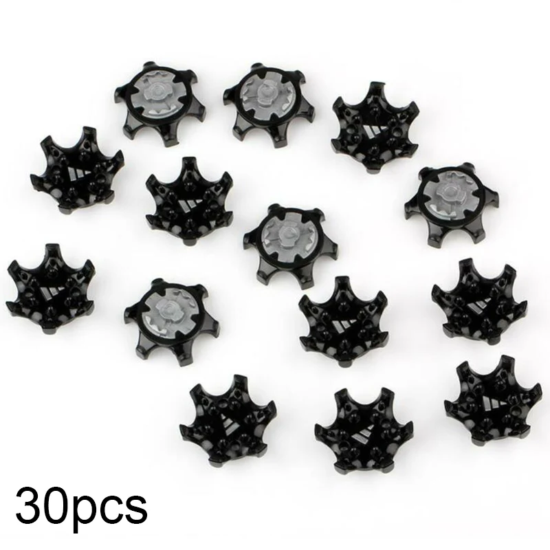 30pcs Golf Shoes Soft Spikes Pins Soft Durometer TPU1/4 Turn Fast Twist Shoe Spikes Screw-In Removal Tools Plastic Golf Training