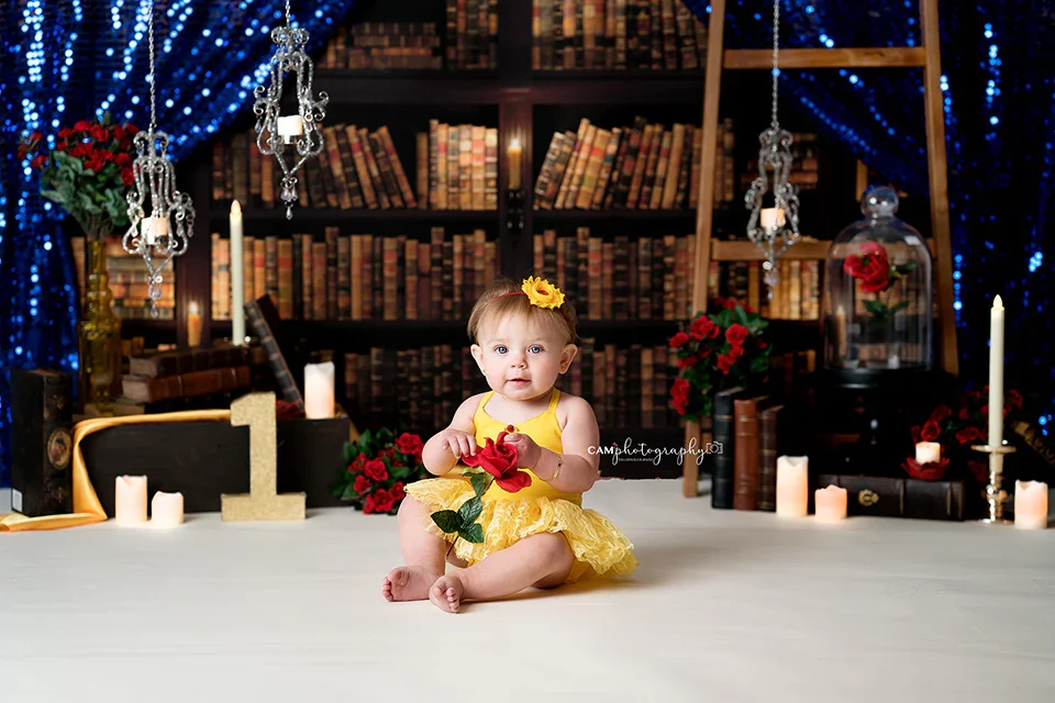 Old Wood Bookshelf Book for Library Study Child Portrait Photo Background Photography Backdrop Photocall Photo Studio