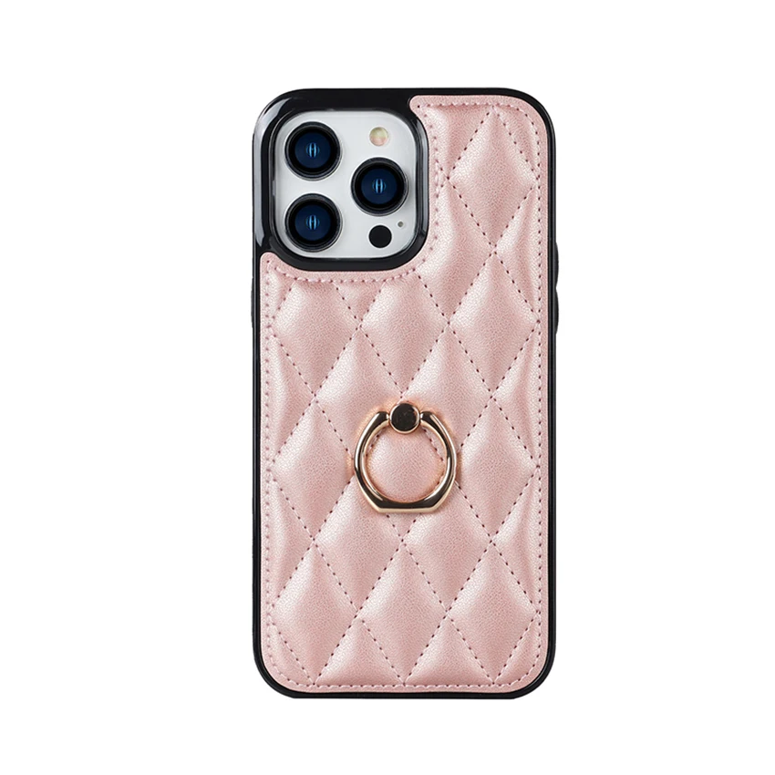 아이폰 16 15 14 13 Pro 12 11 Max Plus용 가죽 핑거링 폰 케이스, 사이드 데칼 16Pro 하드 폰 케이스, 15Pro 커버, Xs 7 쉘