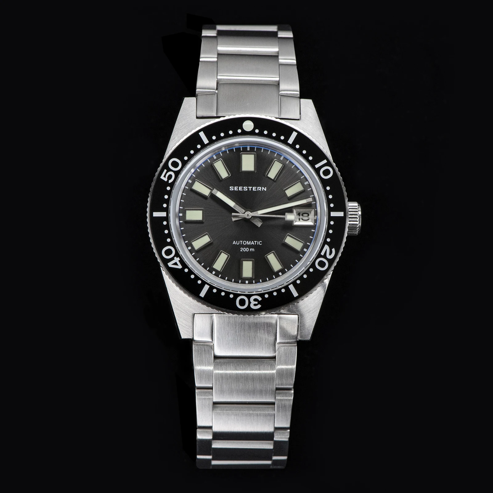 62MAS Diver Herrenuhr 38mm Original Saphirglas Nh35 Automatische mechanische wasserdichte Leuchtdatum Keramiklünette 200M Pro v3