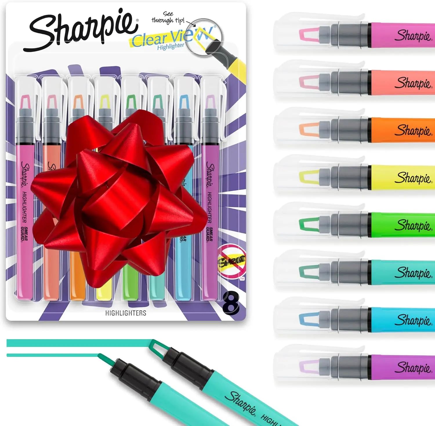 

Маркеры-хайлайтеры с зубчатым наконечником, разноцветные, 8 штук в упаковке, для школы и офиса