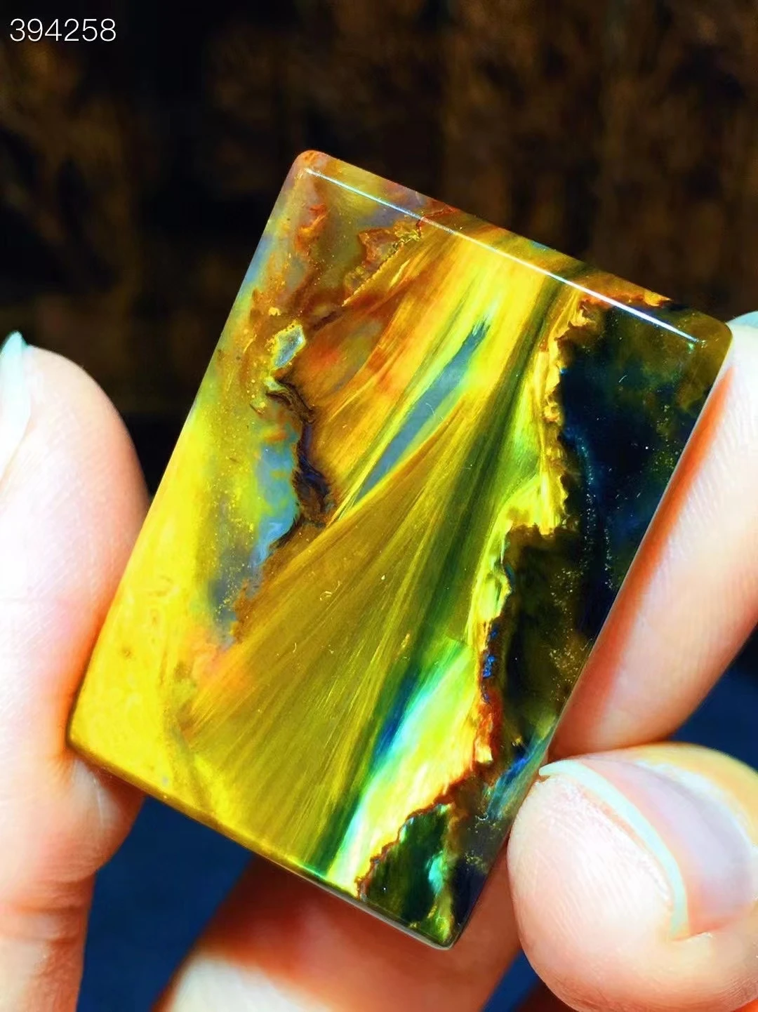 

Natural Yellow Pietersite Chatoyant Pendant Women Men 33.2x23x7.3mm Namibia Cat Eye Rectangle Pietersite Jewelry AAAAAA