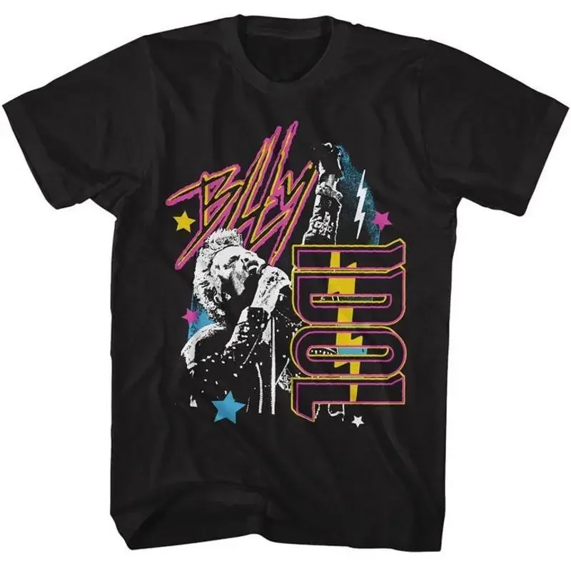 Billy Idol Fist Up Vintage Style Black T Shirt Ahn01492
