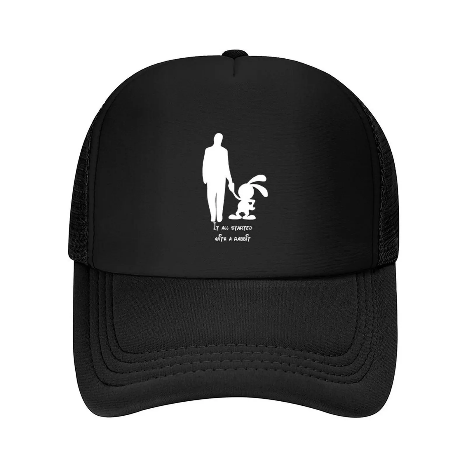 

It All Started With A Rabbit black Baseball Cap Gentleman Hat derby hat custom caps Hood Hats For Men Women's