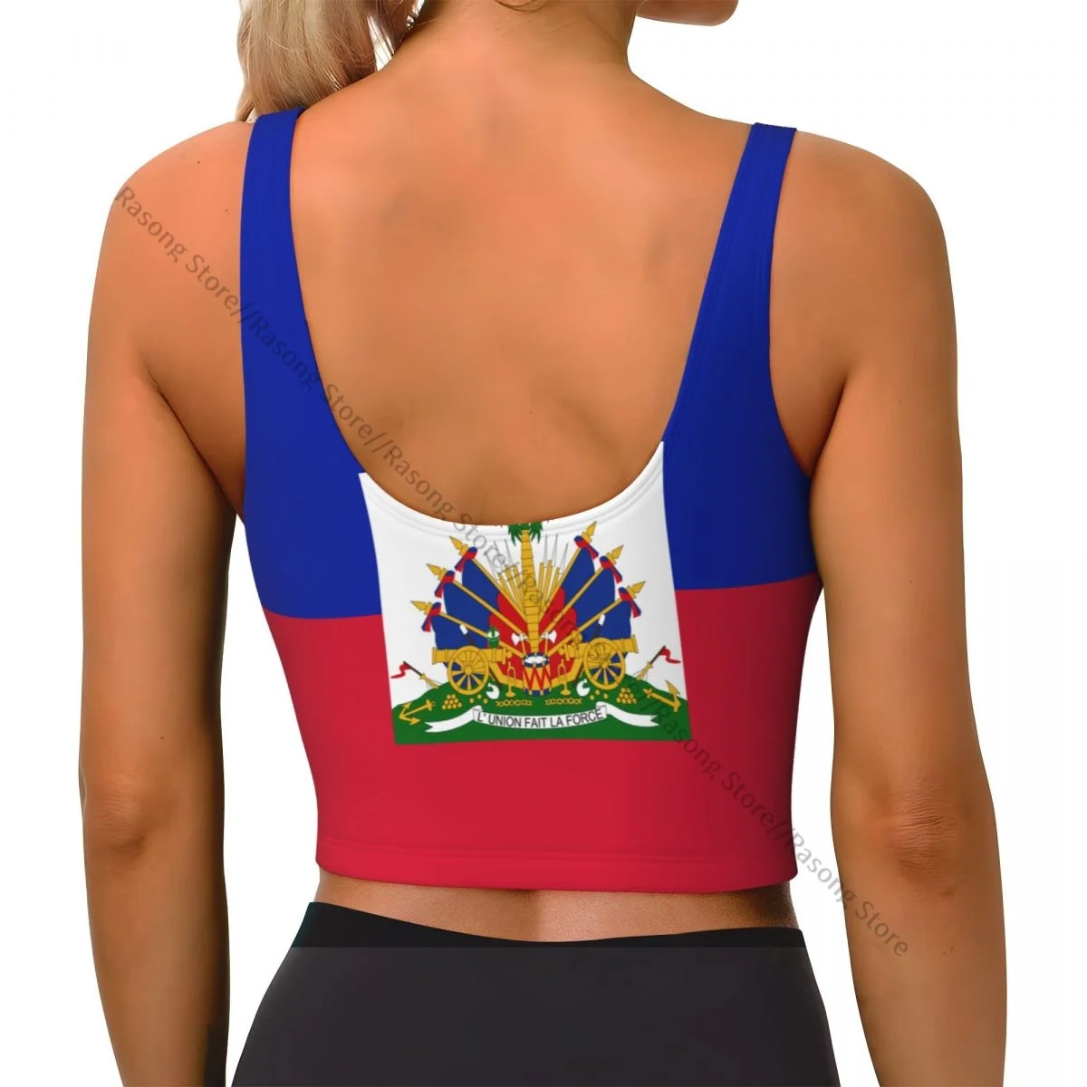 Women Sexy Sports Vest Flag Of Haiti Female Streetwear Sport Lingerie Tee Crop Top