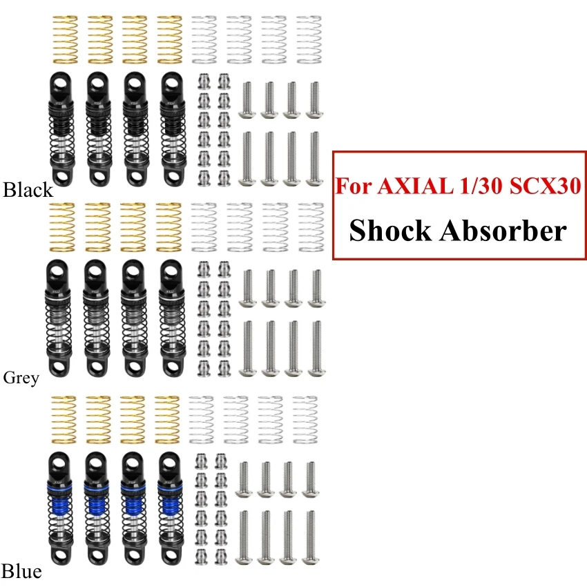 

For AXIAL 1/30 SCX30 Aluminium Adjustable Damping Shock Absorber 22mm RC Car Accessories