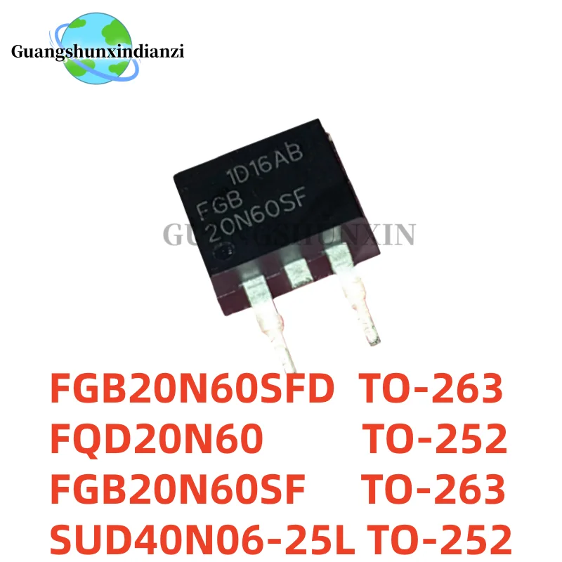 10PCS New Original FQD20N60 20N60 TO-252 FGB20N60SFD 20N60SFD FGB20N60SF FGB 20N60SF TO-263 MOSFET Field effect tube In Stock