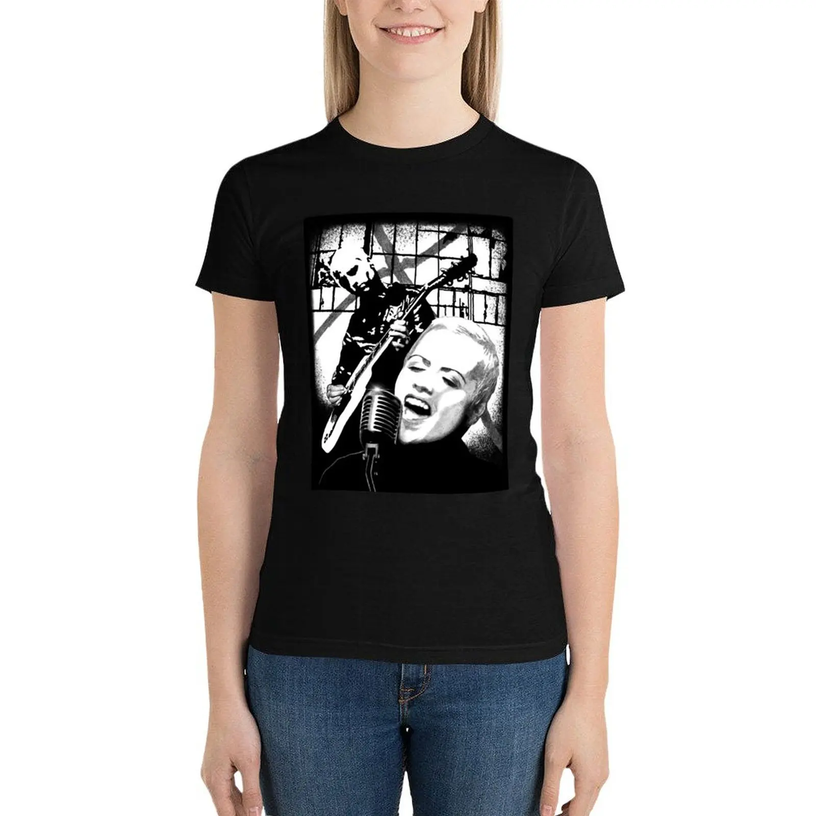 

Dolores ORiordan Fan Art Montage T-Shirt cute tops oversized clothes for Women