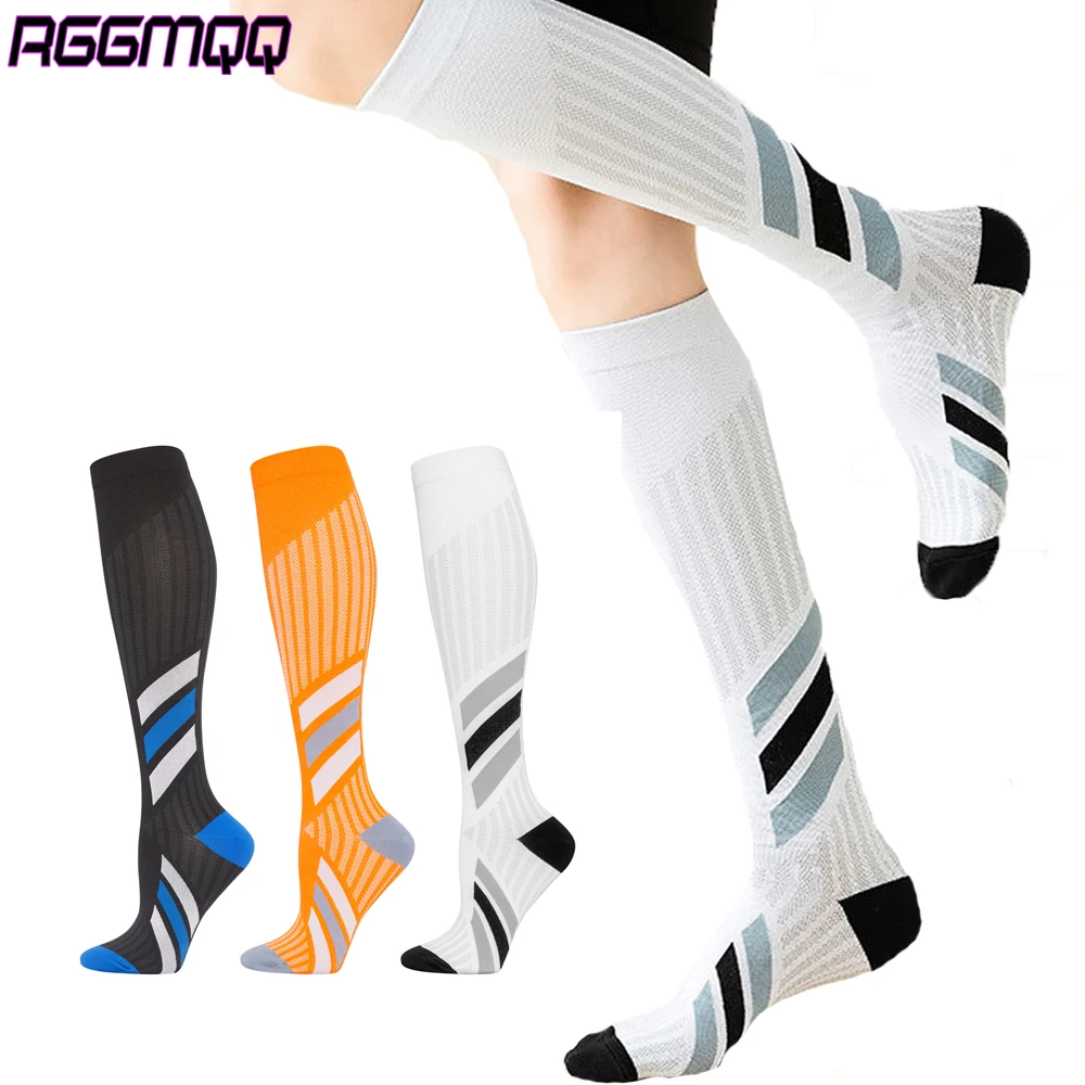 1Pair Compression Socks for Men & Women – Best for Running,Nursing,Travel – Knee-High Athletic Socks for Swelling,Varicose Veins