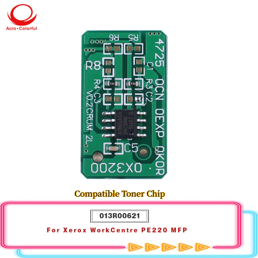 3K Compatible 013R00621 Printer Toner Chip Apply to Xerox WorkCentre PE220 MFP Laser Copier Cartridge Reset Chip