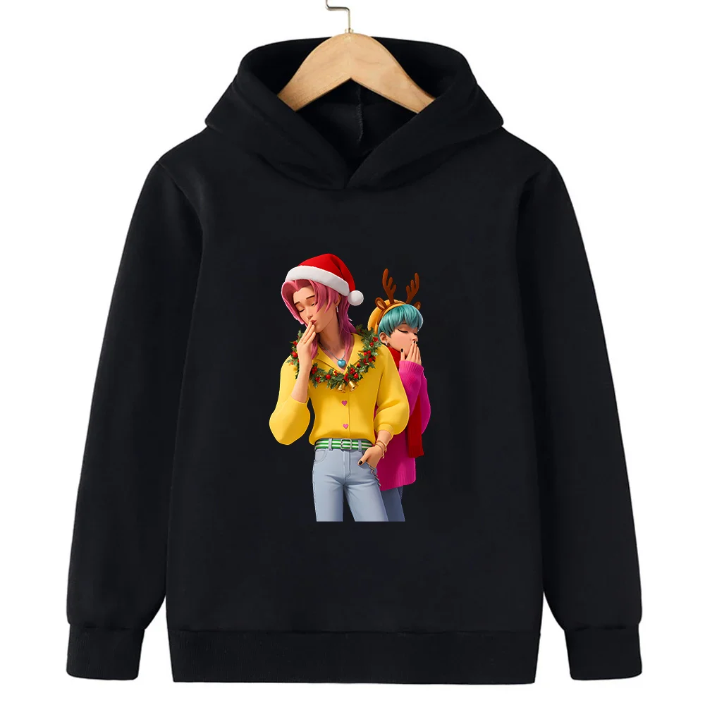 عيد ميلاد سعيد! سويت شيرت بغطاء للرأس للفتيات والأولاد من Witch Hunt، بلوفر عيد الميلاد، بلوفر للعطلات، سويت شيرت من النوع الثقيل #5