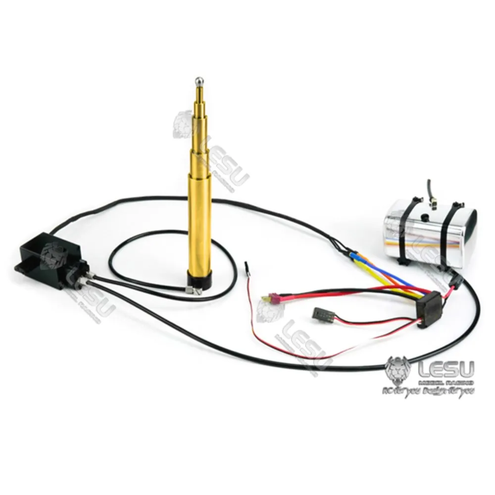 LESU Parts 130Mm juego de cilindros de bomba hidráulica retráctil 1/14 RC DIY Tamiyaya camión volquete juguetes al aire libre TH13469