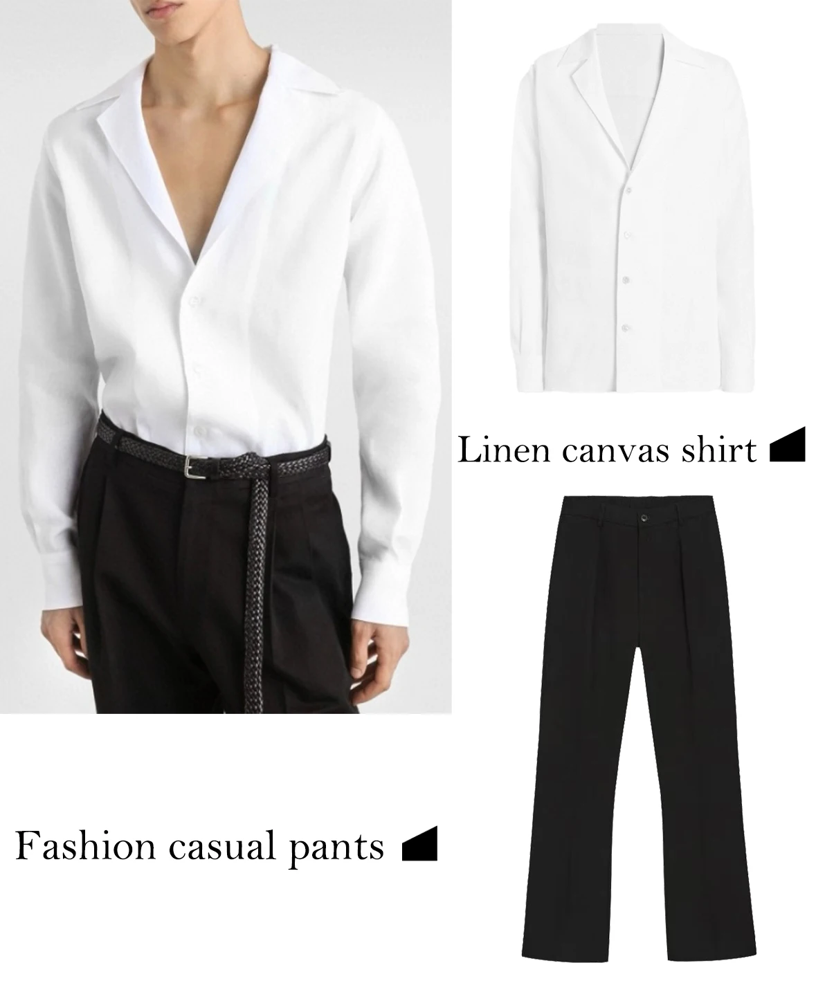 

FWRD White Linen Shirt With Blazer Collar Single Breasted White Linen Shirt #FWRD0028