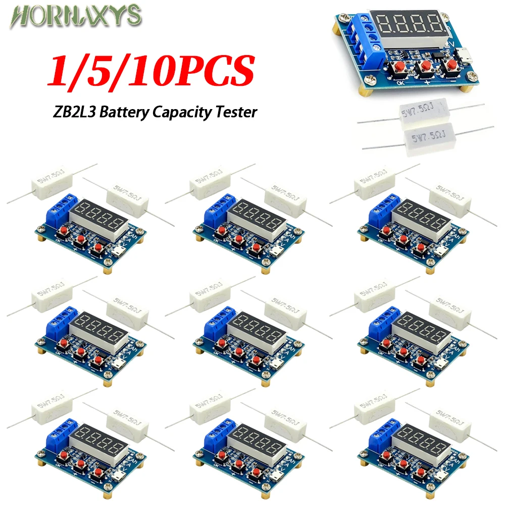 ZB2L3 Battery Tester LED Digital Display 18650 Lithium Battery Power Supply Test Resistance Lead-acid Capacity Discharge Meter